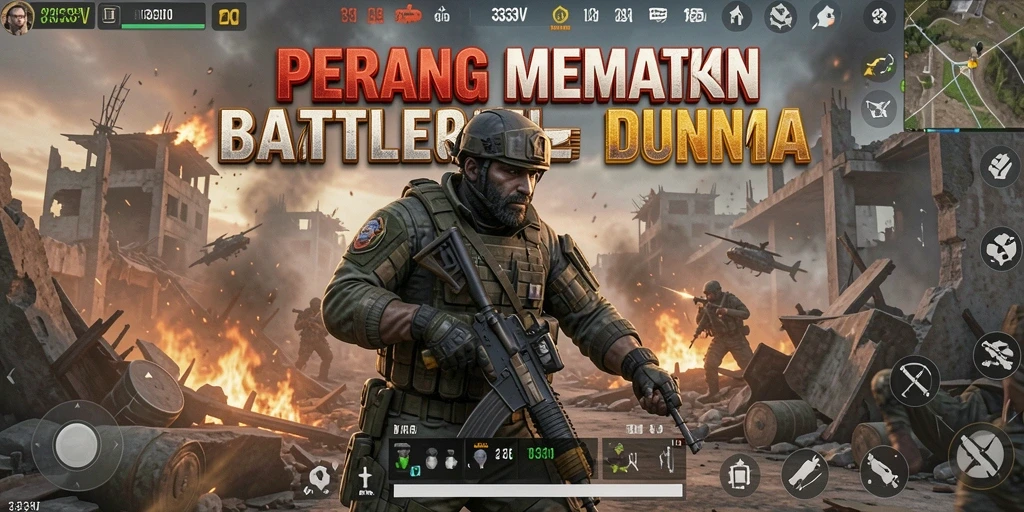 Tampilan gameplay seru dari 333V dalam pertempuran Battle Royale.