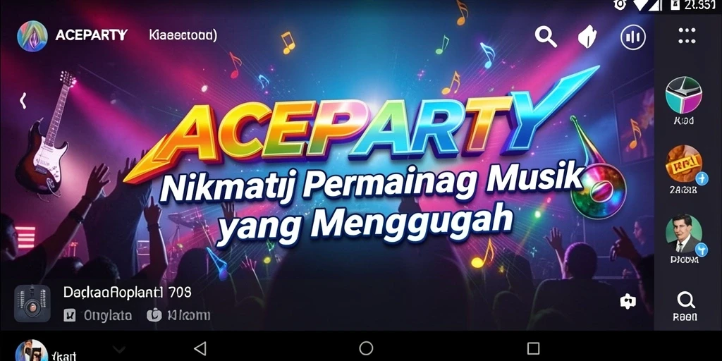 Tangkapan layar gameplay ACEPARTY yang menampilkan keseruan bermain musik.