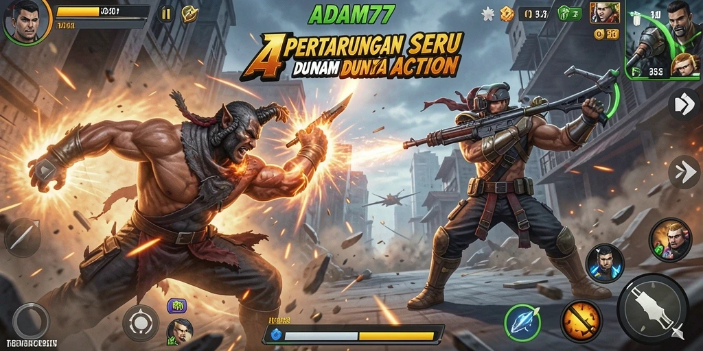 Tampilan gameplay seru dan mendebarkan dari ADAM77.