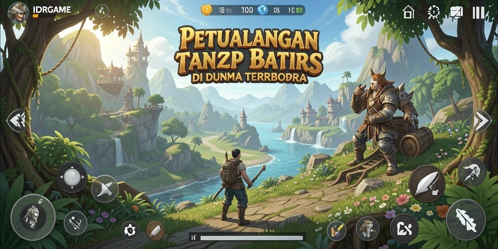 Tampilan gameplay IDRGAME yang menakjubkan dalam dunia terbuka.