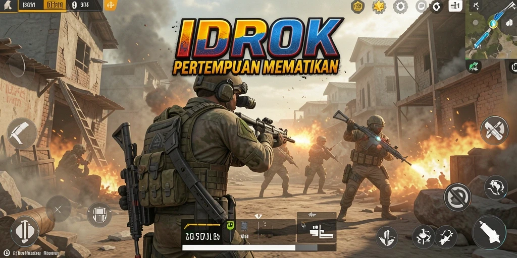 Tangkapan layar gameplay IDROK dalam aksi pertempuran epik Battle Royale.