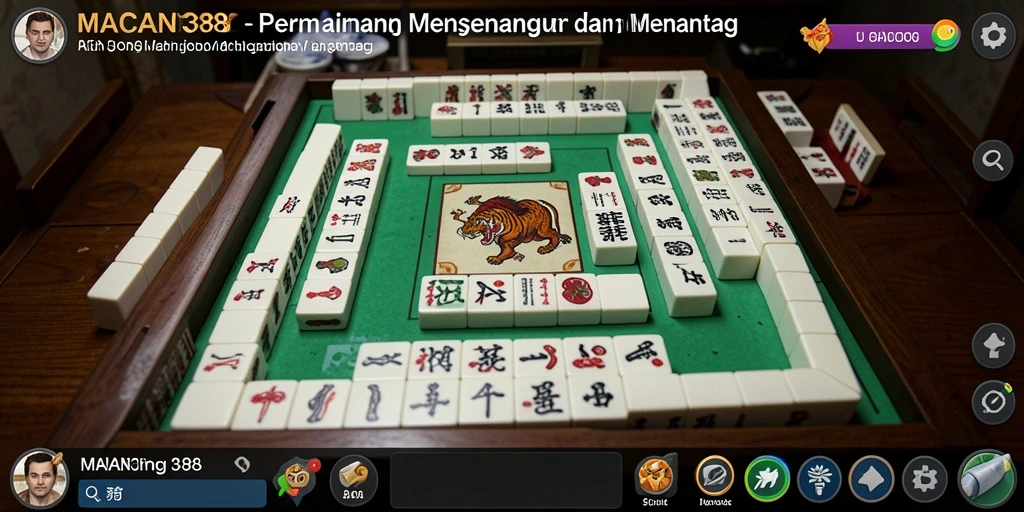 Screenshot utama gameplay Mahjong yang seru dan menarik di MACAN388.