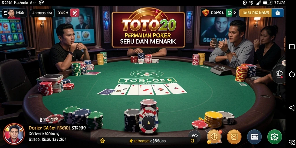 Screenshot gameplay poker di TOTO20 dengan grafik memukau.